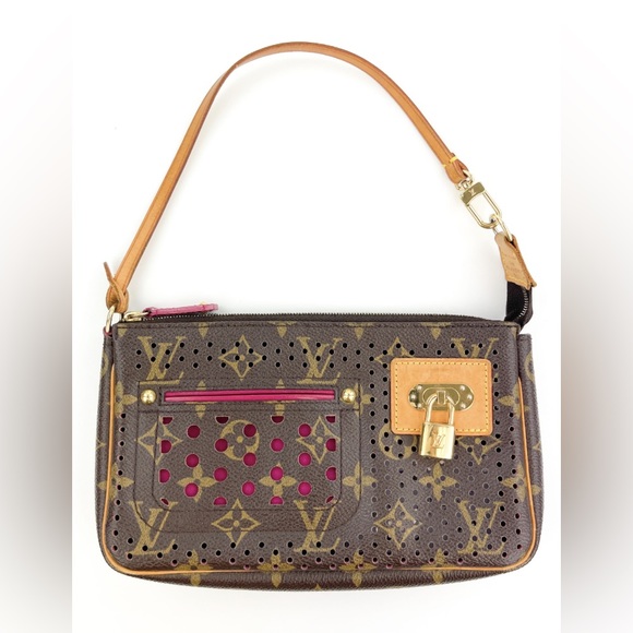 LOUIS VUITTON
PINK MONOGRAM PERFORATED POCHETTE ACCESSOIRES - Picture 1 of 2